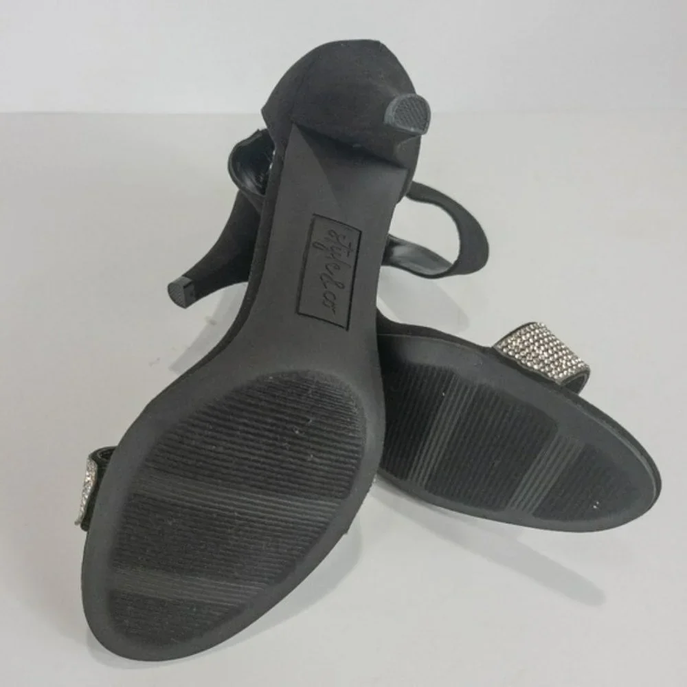 Style & Co Phillys Two-piece Evening Sandals Black -7 - Picture 8 of 9